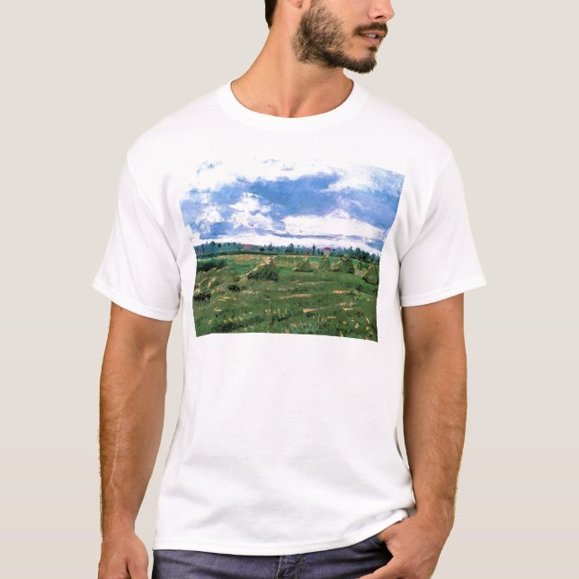 Camiseta Campos de trigo con pilas, Vincent van Gogh (Anverso)