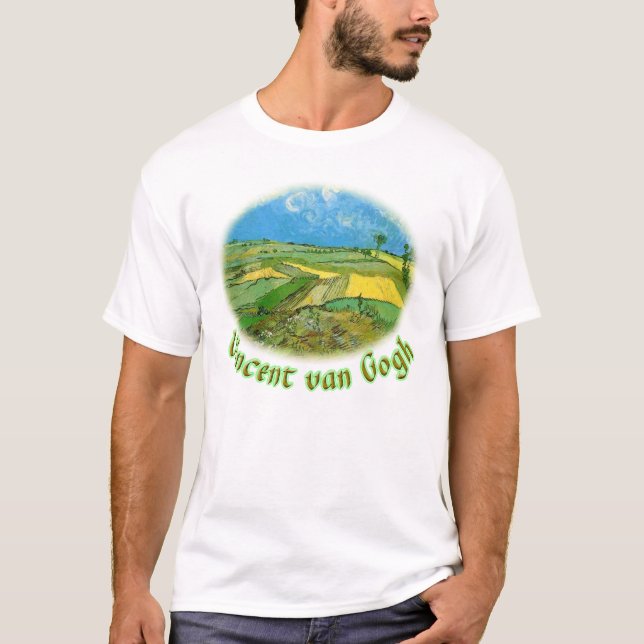 Camiseta Campos de trigo en Auvers bajo cielo nublado, van  (Anverso)