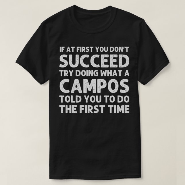 Camiseta CAMPOS Funny Surname Family Tree Birday Reunion (Diseño del anverso)