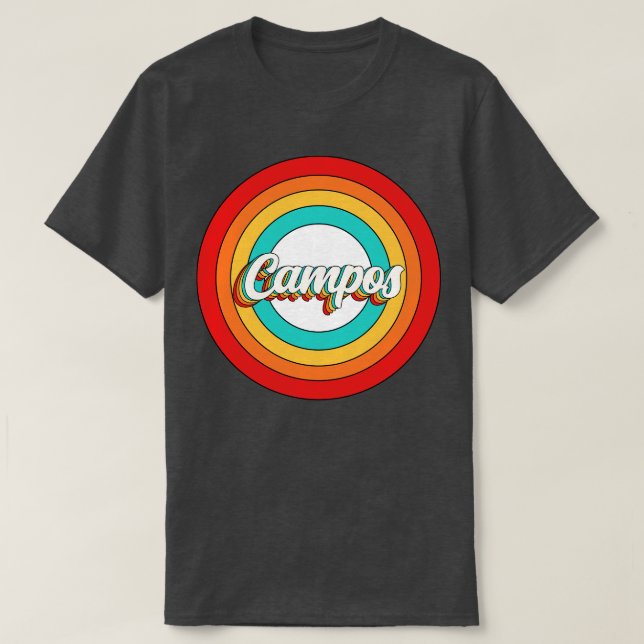Camiseta Campos Name Shirt Vintage Campos Circle (Diseño del anverso)