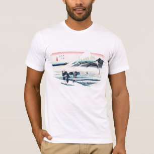 Camiseta Campos Ukiyo-e del monte Fuji y del arroz por