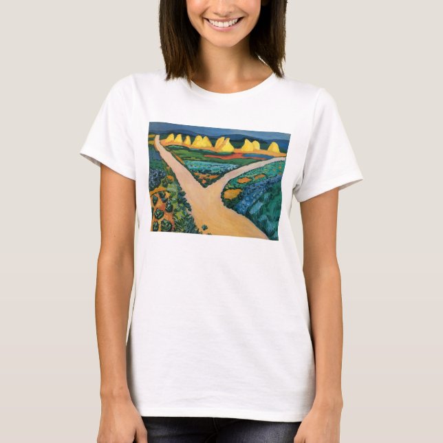 Camiseta Campos vegetales por August Macke, Bella Artes de  (Anverso)