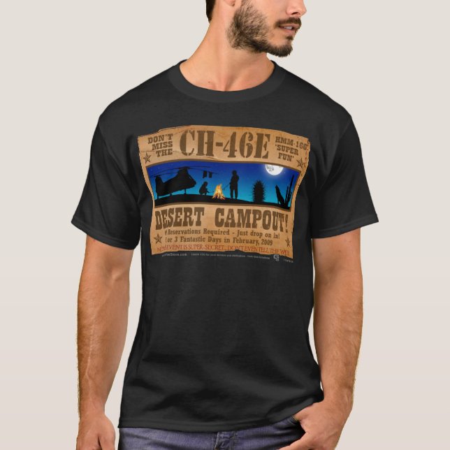 Camiseta Campout del desierto CH-46 (Anverso)