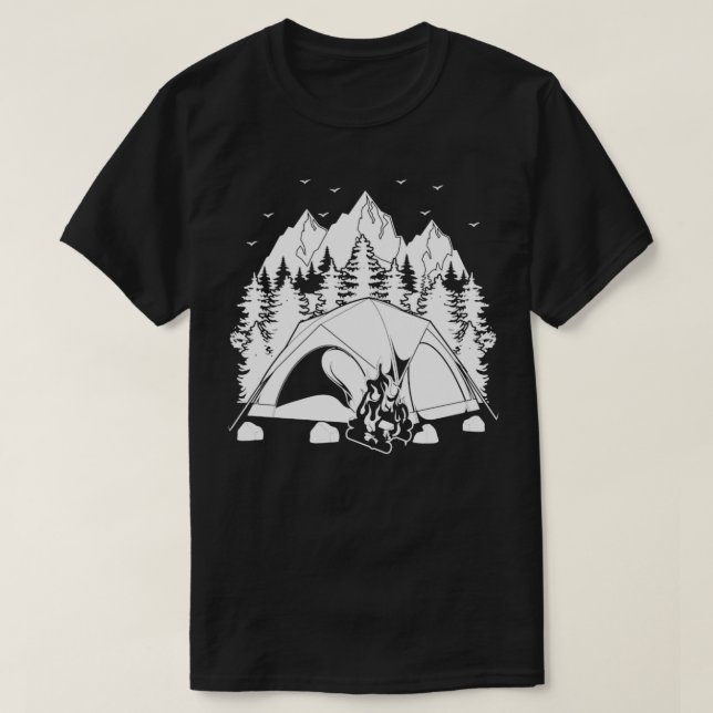 Camiseta Campsite Nature Camper Campamento al aire libre Ca (Diseño del anverso)