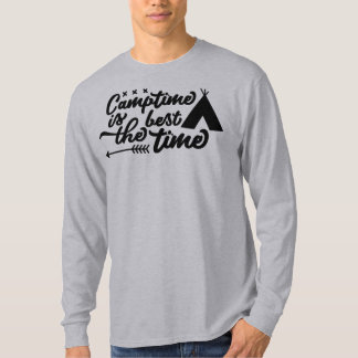 Camiseta Camptime Is the Best Time | Camping Quote Typograp