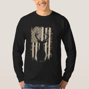 Camiseta Camuf de caza de ciervos de cola de tee buck de ba