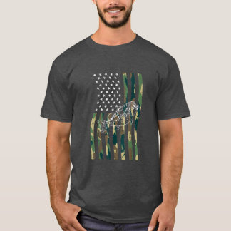 Camiseta Camuflaje americano Pescador de la bandera de los 