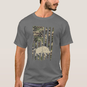 Camiseta Camuflaje Bandera Americana Hog Hunte