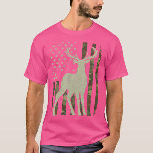 Camiseta Camuflaje Bandera Estadounidense Caza De Cerdas E