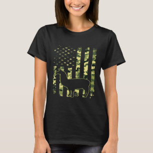 Camiseta Camuflaje Bandera Llama Patriótico Amante de los A