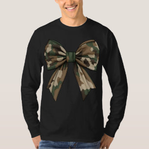Camiseta Camuflaje Camo Antiguo Lazo Camuflaje Coquette Laz