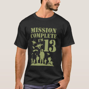 Camiseta Camuflaje Cumpleaños Adolescente Niño Militar 13 C