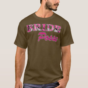 Camiseta Camuflaje de boda casera de la novia posse country