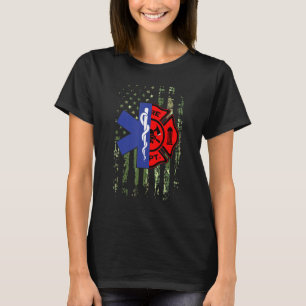 Camiseta Camuflaje de bomberos de Emt Ems Parame