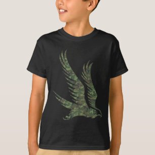 Camiseta Camuflaje de halcón militar impreso ave de rapiña