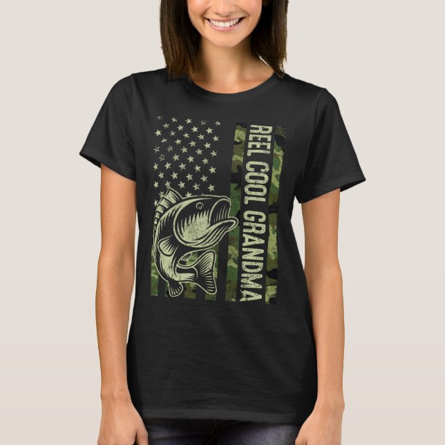 Camiseta Camuflaje de la abuela Reel Guay Bandera estadouni (Anverso)