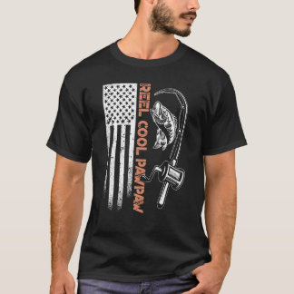 Camiseta Camuflaje de pesca bandera americana carrete de pe
