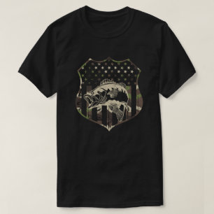 Camiseta Camuflaje de pesca Bandera de los Estados Unidos R