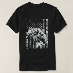 Camiseta Camuflaje de pesca Bandera de los Estados Unidos R