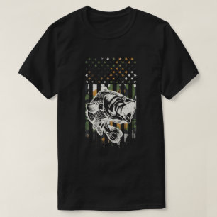 Camiseta Camuflaje de pesca Bandera de los Estados Unidos R