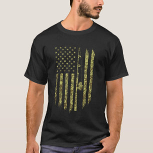 Camiseta Camuflaje de pesca bandera estadounidense de EE. U