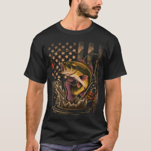 Camiseta Camuflaje de pescador americano bandera de EE. UU.