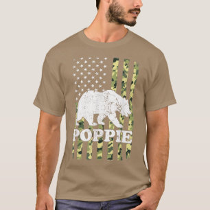 Camiseta Camuflaje de Poppie Bear Camping Senderismo Estado