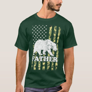 Camiseta Camuflaje de Senderismo para el padre Bear Camping