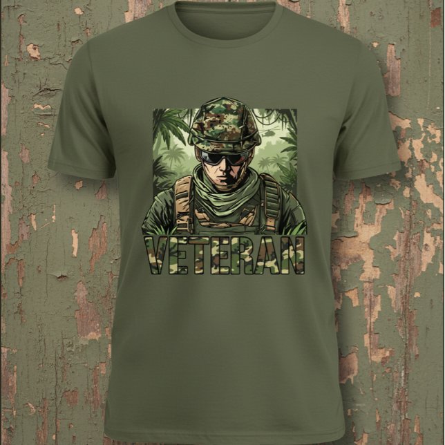 Camiseta Camuflaje de veterano del ejército (Subido por el creador)