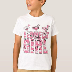 Camiseta Camuflaje del rosa del chica del campesino sureño