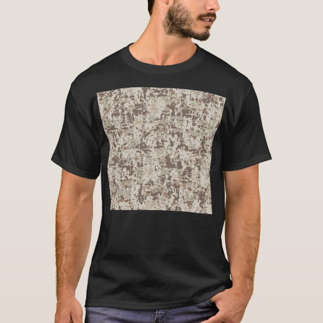 Camiseta Camuflaje digital estilo desierto Decoración beige (Anverso)