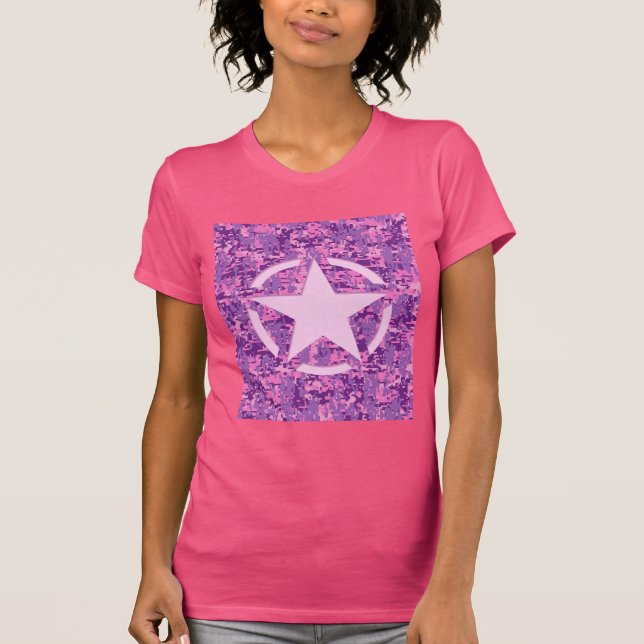 Camiseta Camuflaje digital Girona Hot Pink (Anverso)