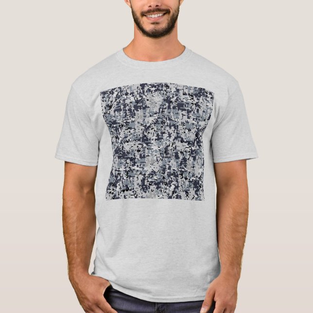 Camiseta Camuflaje digital gris de estilo urbano (Anverso)