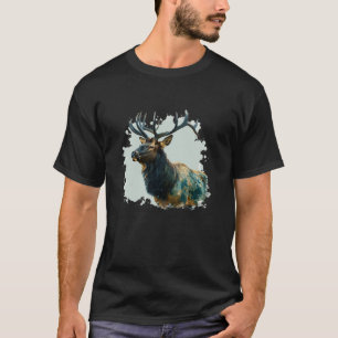 Camiseta Camuflaje Elk Camo Caza de Cerfs Naturales Gra
