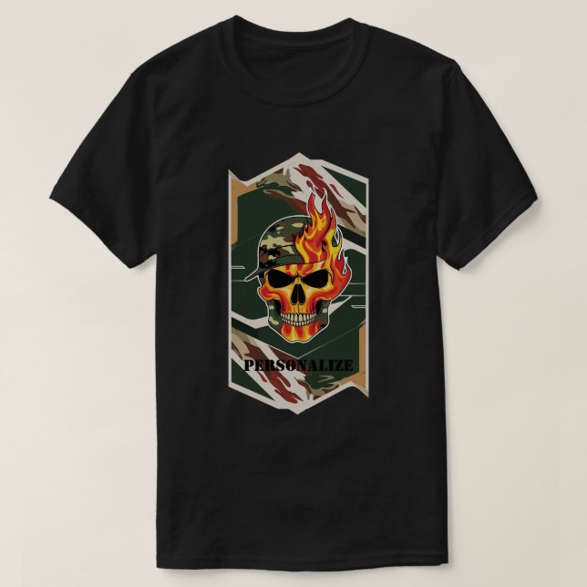Camiseta Camuflaje Flamante Estilo Militar Bosque Selva Neg (Diseño del anverso)