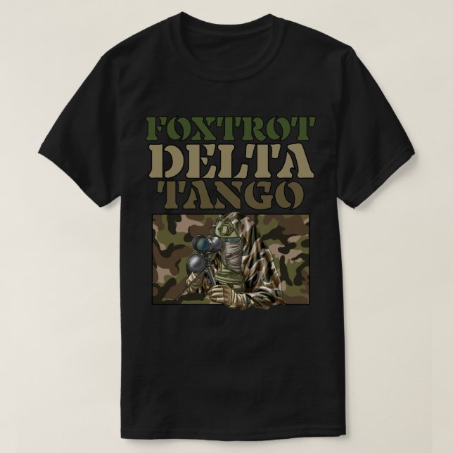 Camiseta Camuflaje Foxtrot Delta Tango  (Diseño del anverso)