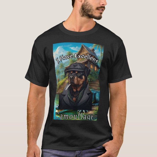 Camiseta Camuflaje húngaro del perro de Vizsla (Anverso)
