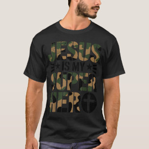 Camiseta Camuflaje Jesús es mi superhéroe Niños pequeños Ca