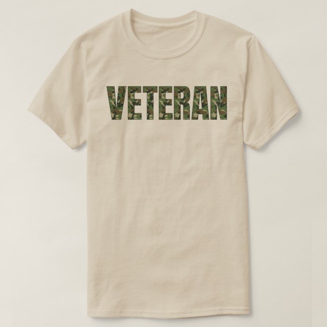 Camiseta Camuflaje Militar Veterano (Diseño del anverso)