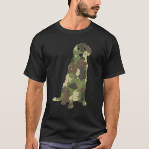 Camiseta Camuflaje Negro Labrador Dueño de Perro Animal Neg
