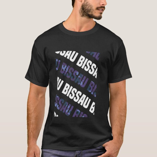 Camiseta Camuflaje púrpura del patrón de camo de Bissau (Anverso)