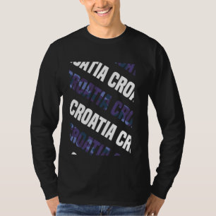 Camiseta Camuflaje púrpura del patrón de camo de Croacia
