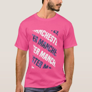 Camiseta Camuflaje púrpura del patrón de camo de Manchester
