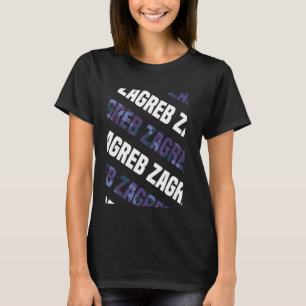 Camiseta Camuflaje púrpura del patrón Zagreb Camo