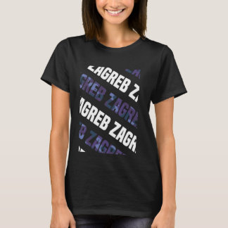 Camiseta Camuflaje púrpura del patrón Zagreb Camo