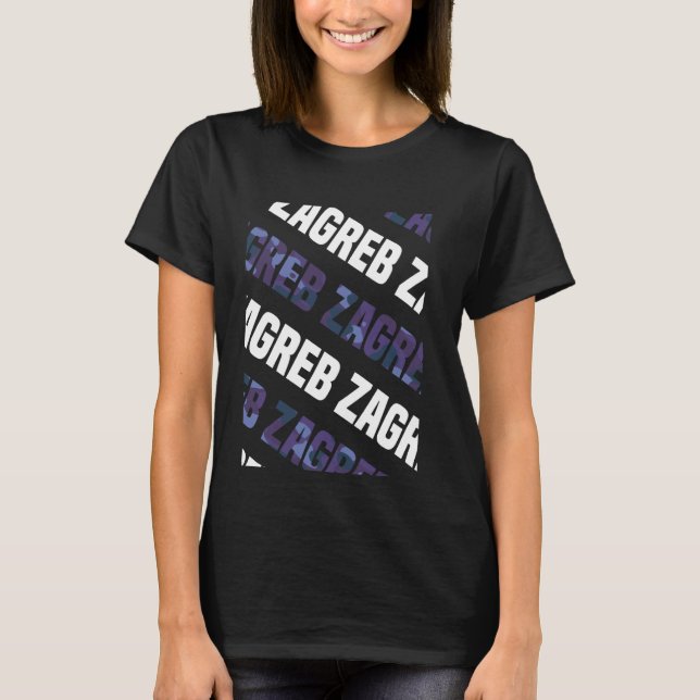 Camiseta Camuflaje púrpura del patrón Zagreb Camo (Anverso)
