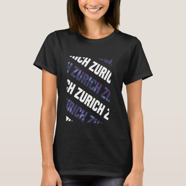 Camiseta Camuflaje púrpura del patrón Zurich Camo (Anverso)