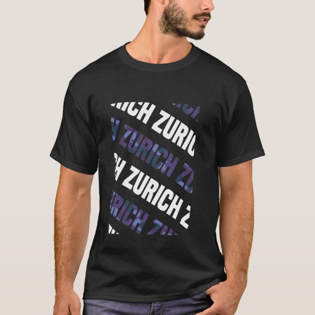 Camiseta Camuflaje púrpura del patrón Zurich Camo (Anverso)