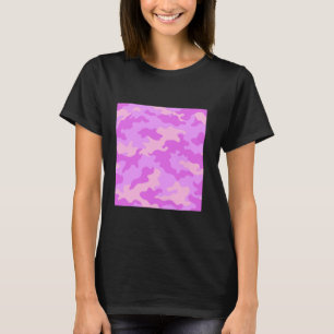 Camiseta Camuflaje rosa claro Bonito de arte Camo