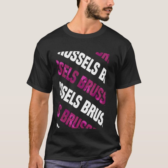 Camiseta Camuflaje rosa del patrón de camo de Bruselas (Anverso)